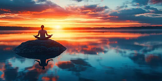 Serene Sunset: Best time to meditate
